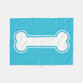 Blauer und weißer Cartoon Fleecedecke (Vorderseite (Horizontal))