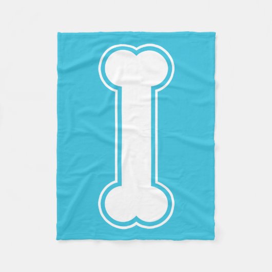 Blauer und weißer Cartoon Fleecedecke (Vorderseite)