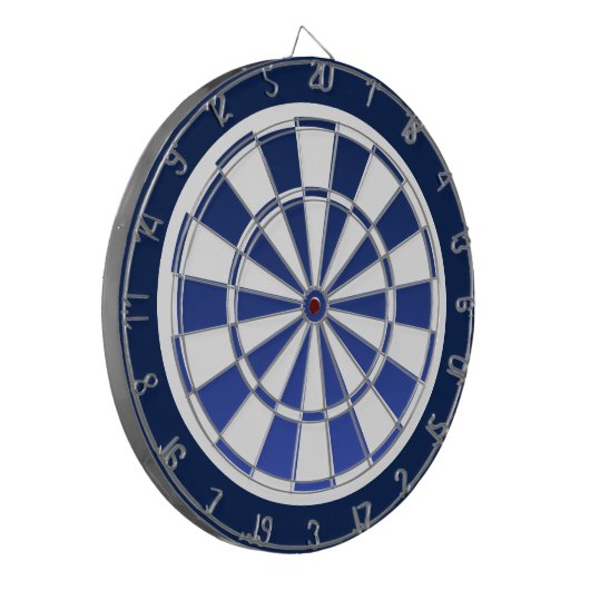 Blauer und weißer Dartboard Dartscheibe (Vorderseite Links)