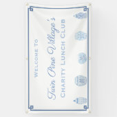 Blauer und weißer Duschkopf oder nicht gewinnbring Banner (Vertikal)