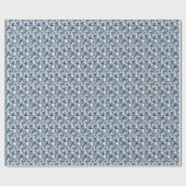 Blauer und weißer Edelstein Geschenkpapier (Flach)