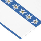 Blauer und weißer Edelweiss Kurzer Tischläufer (Ecke)