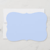 Blauer und weißer Elegant Brautdusche Einladung (Rückseite)