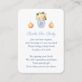 Blauer und weißer Fall bringen eine Babydusche Begleitkarte (Vorderseite)