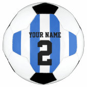 Blauer und weißer Fußball/Fußball-Streifen: Fußball (Vorderseite)