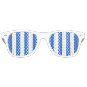 Blauer und weißer Fußball/Fußball-Streifen: Sonnenbrille (Vorderseite)