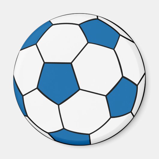 blauer und weißer Fußball Magnet (Vorne)