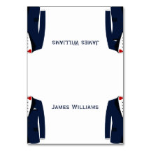 Blauer und weißer Gays Hochzeitsplatz - Karten