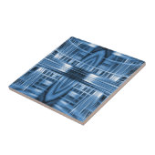 Blauer und weißer Geschwindigkeitsrausch Fliese (Seite)