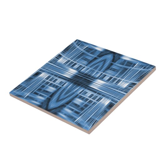 Blauer und weißer Geschwindigkeitsrausch Fliese (Seite)