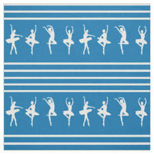 Blauer und weißer gestreifter Ballett-Tanz Stoff