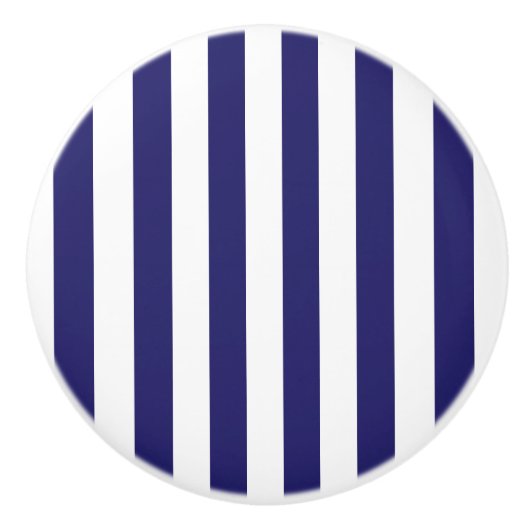 Blauer und weißer gestreifter keramikknauf (Vorderseite)