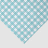 Blauer und weißer Gingham-Entwurf Seidenpapier (Ausschnitt)