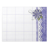 Blauer und weißer Graph Paper Notizblock (Vorderseite)