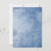 Blauer und Weißer Himmel Wolken Himmelhochzeit Einladung (Rückseite)