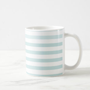 Blauer und weißer horizontaler Streifen Kaffeetasse