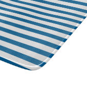 Blauer und weißer horizontaler Streifen Schneidebrett (Ecke)