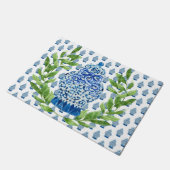 Blauer und weißer Ingwer Fußmatte (Schrägansicht)