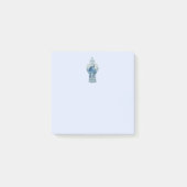 Blauer und weißer Ingwer Post-it Klebezettel (Vorderseite)