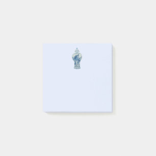 Blauer und weißer Ingwer Post-it Klebezettel