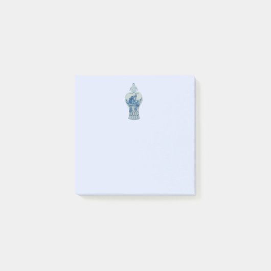 Blauer und weißer Ingwer Post-it Klebezettel (Vorderseite)