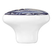 Blauer und weißer Kaninchen - Sonnendrucker Pull K Keramikknauf (Seitenansicht)