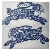 Blauer und weißer Kaninchenmarmor Keramik Tile Fliese (Vorderseite)