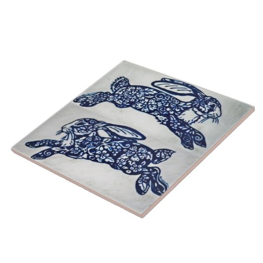 Blauer und weißer Kaninchenmarmor Keramik Tile Fliese (Seite)