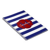 Blauer und weißer klassischer horizontaler notizblock (Rechte Seite)