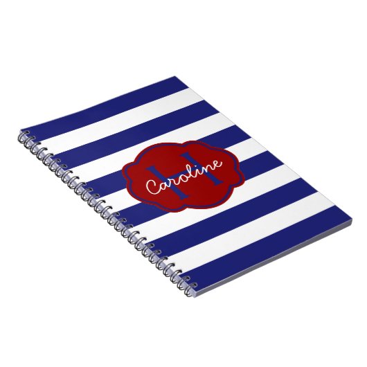 Blauer und weißer klassischer horizontaler notizblock (Rechte Seite)