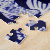 Blauer und weißer Koi Fisch Schwieriges Jigsaw Puz Puzzle (Seite)