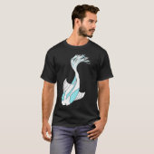 blauer und weißer Koi-Fisch T-Shirt (Vorne ganz)