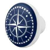 Blauer und weißer Kompass, nautisch Keramikknauf (Rechts)