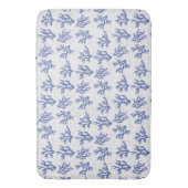 Blauer und weißer Korallenschild Badematte (Vorderseite Vertikal)