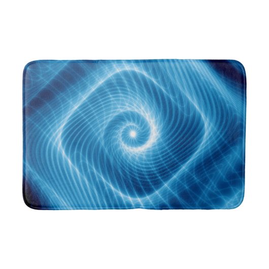 Blauer und weißer kosmischer Spiralnebel Badematte (Vorderseite)