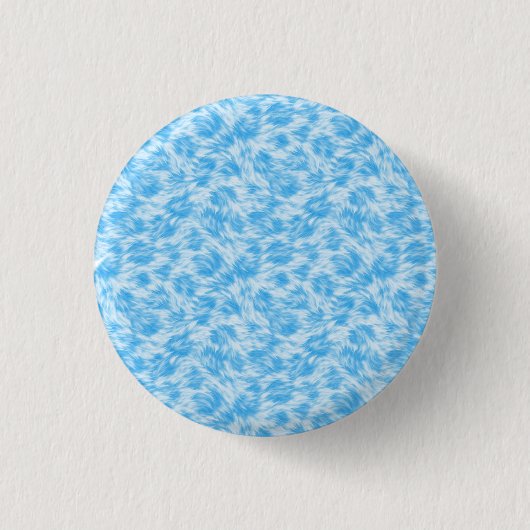Blauer und weißer Kunstfell-Effekt Button (Vorderseite)