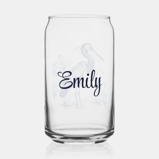 Blauer und weißer Kunstheld im Delft-Stil mit Blum Dosenglas (Rückseite)