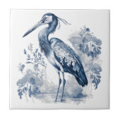 Blauer und weißer Kunstheld im Delft-Stil mit Blum Fliese (Vorderseite)