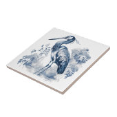 Blauer und weißer Kunstheld im Delft-Stil mit Blum Fliese (Seite)