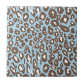 Blauer und weißer Leopard Fliese (Vorderseite)