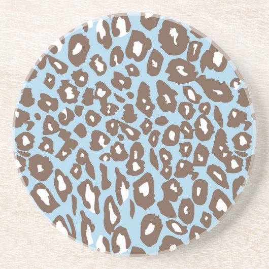 Blauer und weißer Leopard Getränkeuntersetzer (Vorne)