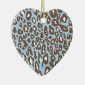 Blauer und weißer Leopard Keramik Ornament (Rechts)
