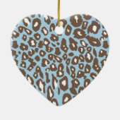 Blauer und weißer Leopard Keramik Ornament (Hinten)