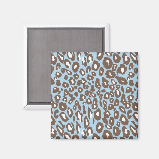 Blauer und weißer Leopard Magnet (Vorderseite/Rückseite)