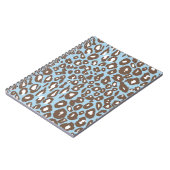 Blauer und weißer Leopard Notizblock (Linke Seite)