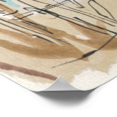 Blauer und weißer Leuchtturm Poster (Ecke)