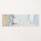 Blauer und weißer Leuchtturm Yogamatte (Vorderseite (Horizontal))