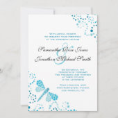 Blauer und weißer Lippenschwanz Einladung (Vorderseite)