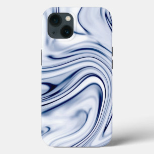 Blauer und weißer Marmorschlauch Case-Mate iPhone Hülle
