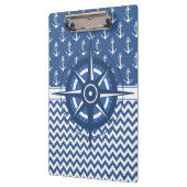 Blauer und weißer nautischanker und Zickzack Klemmbrett (Links)